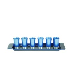 Yair Emanuel Six Anodized Aluminum Kiddush Cups and ... | Kiddush Cups