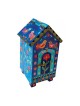 Yair Emanuel Blue House Shaped Wood Tzedakah Chari... | Tzedakah boxes