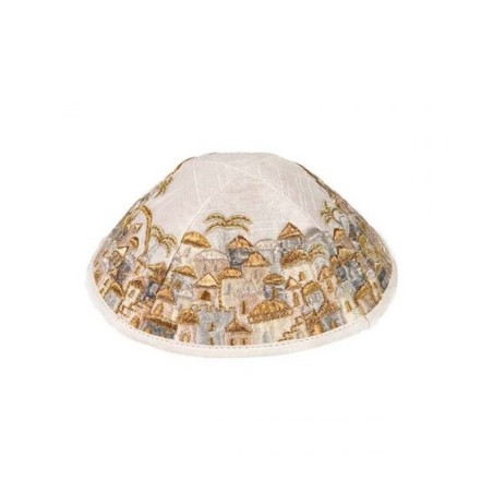 Yair Emanuel Kippah Embroidered Jerusale... | Kippot & Hats by Emanuel