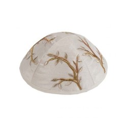 Yair Emanuel Embroidered Kippah Tree of ... | Kippot & Hats by Emanuel
