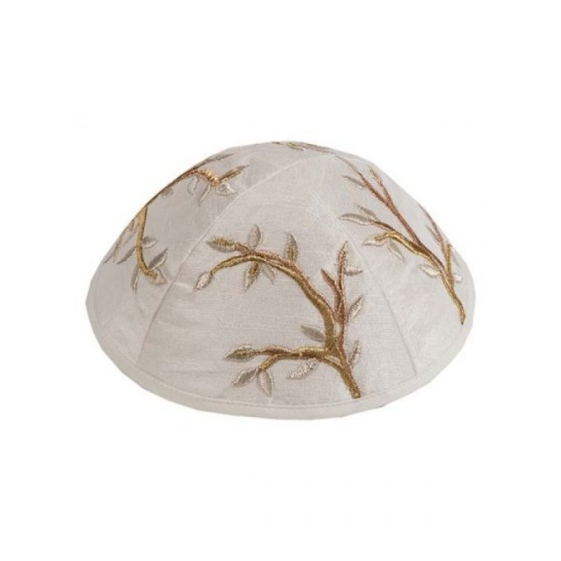 Yair Emanuel Embroidered Kippah Tree of ... | Kippot & Hats by Emanuel