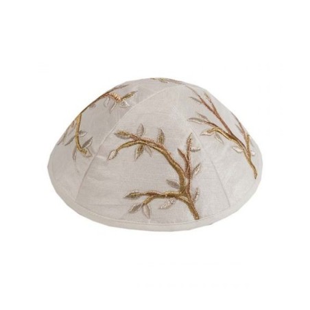 Yair Emanuel Embroidered Kippah Tree of ... | Kippot & Hats by Emanuel