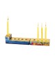 Yair Emanuel Hand Painted Compact Wood Hanukkah ... | Hanukkah Menorah