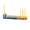 Yair Emanuel Hand Painted Compact Wood Hanukkah ... | Hanukkah Menorah