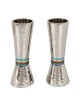 Yair Emanuel Hammered Nickel Cone Candlesticks Color... | Candlesticks