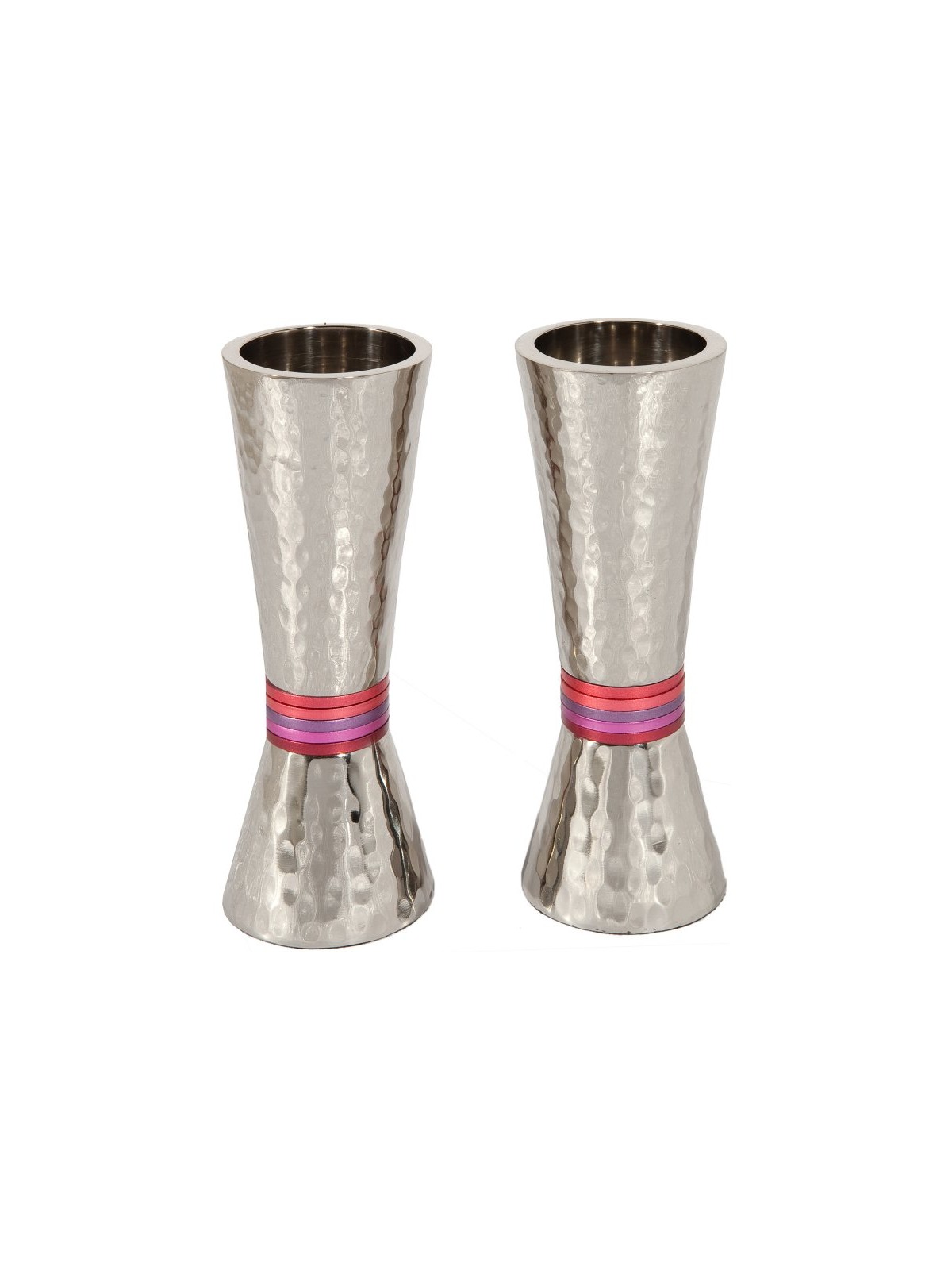 Yair Emanuel Hammered Nickel Cone Candlesticks Color... | Candlesticks