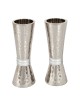 Yair Emanuel Hammered Nickel Cone Candlesticks Color... | Candlesticks