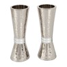 Yair Emanuel Hammered Nickel Cone Candlesticks Color... | Candlesticks