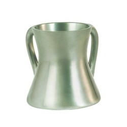 Petit gobelet de lavage en forme de sablier en aluminium brillant Yair Emanuel... | Laver les tasses