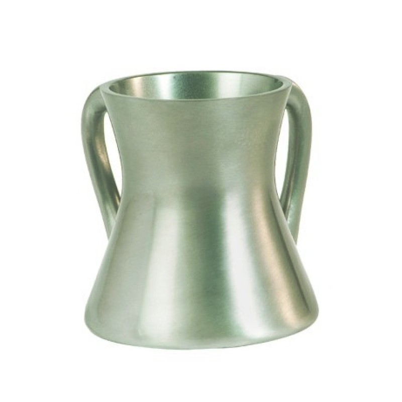 Yair Emanuel Gleaming Aluminum Small Hourglass Wash Cup... | Wash Cups