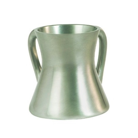 Yair Emanuel Gleaming Aluminum Small Hourglass Wash Cup... | Wash Cups