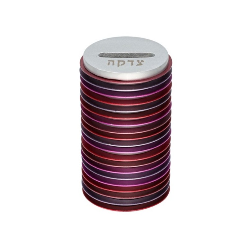 Yair Emanuel Round Charity Tzedakah Box Stacked Di... | Tzedakah boxes