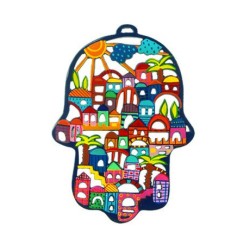 Yair Emanuel Large Laser Cut Hand Painted Wall ... | Hamsas by Emanuel