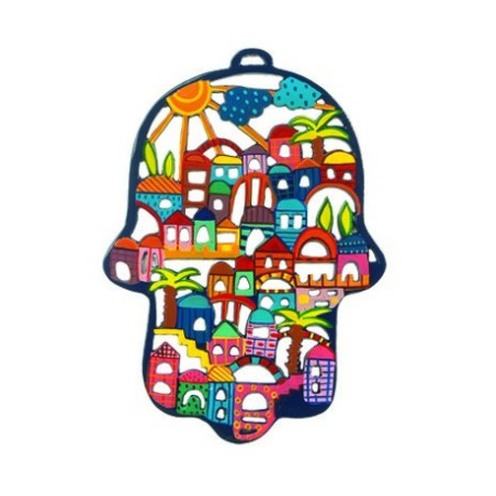 Yair Emanuel Large Laser Cut Hand Painted Wall ... | Hamsas by Emanuel