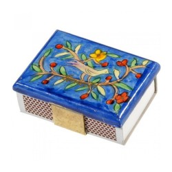 Yair Emanuel Painted Wood Matchbox Holder B... | Matchboxes by Emanuel