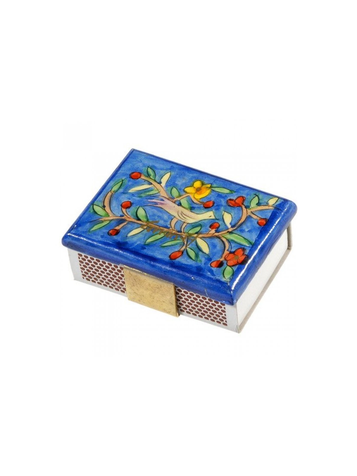Yair Emanuel Painted Wood Matchbox Holder B... | Matchboxes by Emanuel
