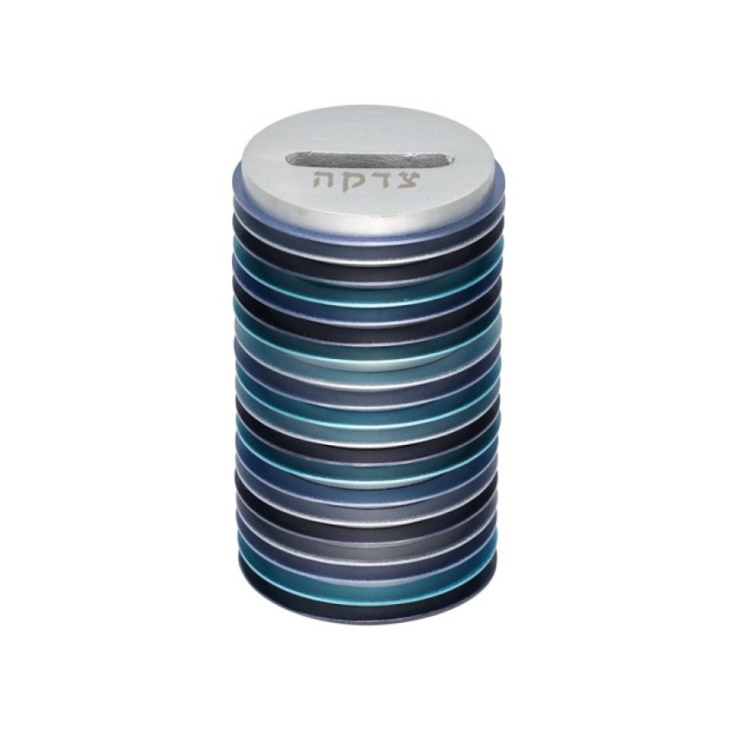 Yair Emanuel Round Charity Tzedakah Box Stacked Di... | Tzedakah boxes