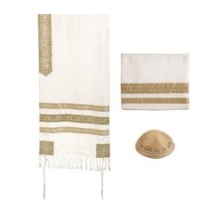 Yair Emanuel 3 Piece Tallit Set with Embr... | Jewish Gift from Israel