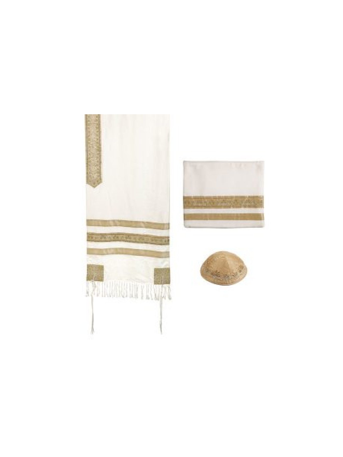Yair Emanuel 3 Piece Tallit Set with Embr... | Jewish Gift from Israel