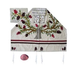 Yair Emanuel Embroidered Raw Silk Tallit ... | Jewish Gift from Israel