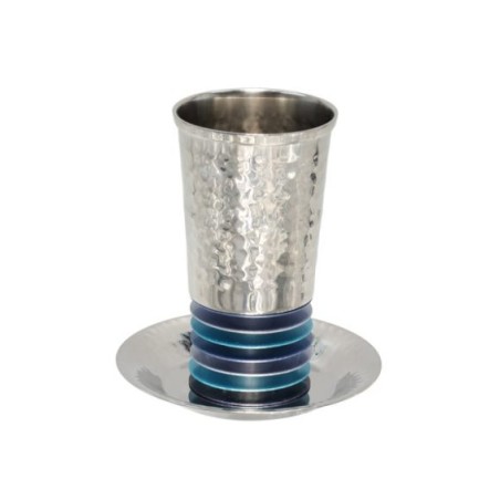 Yair Emanuel Kiddush Cup Set Hammered Sta... | Kiddush Cups by Emanuel
