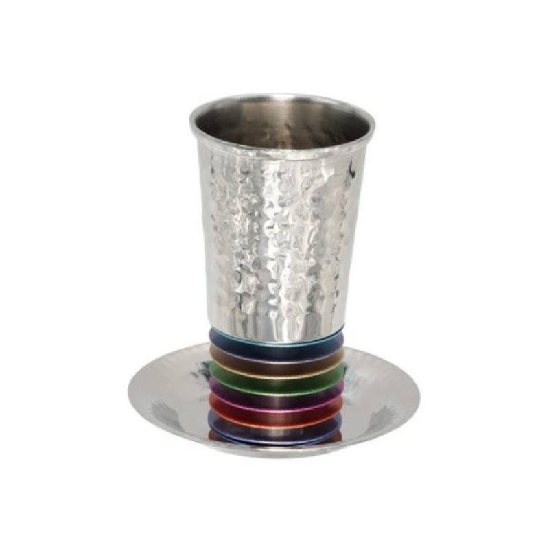 Yair Emanuel Kiddush Cup Set Hammered Sta... | Kiddush Cups by Emanuel