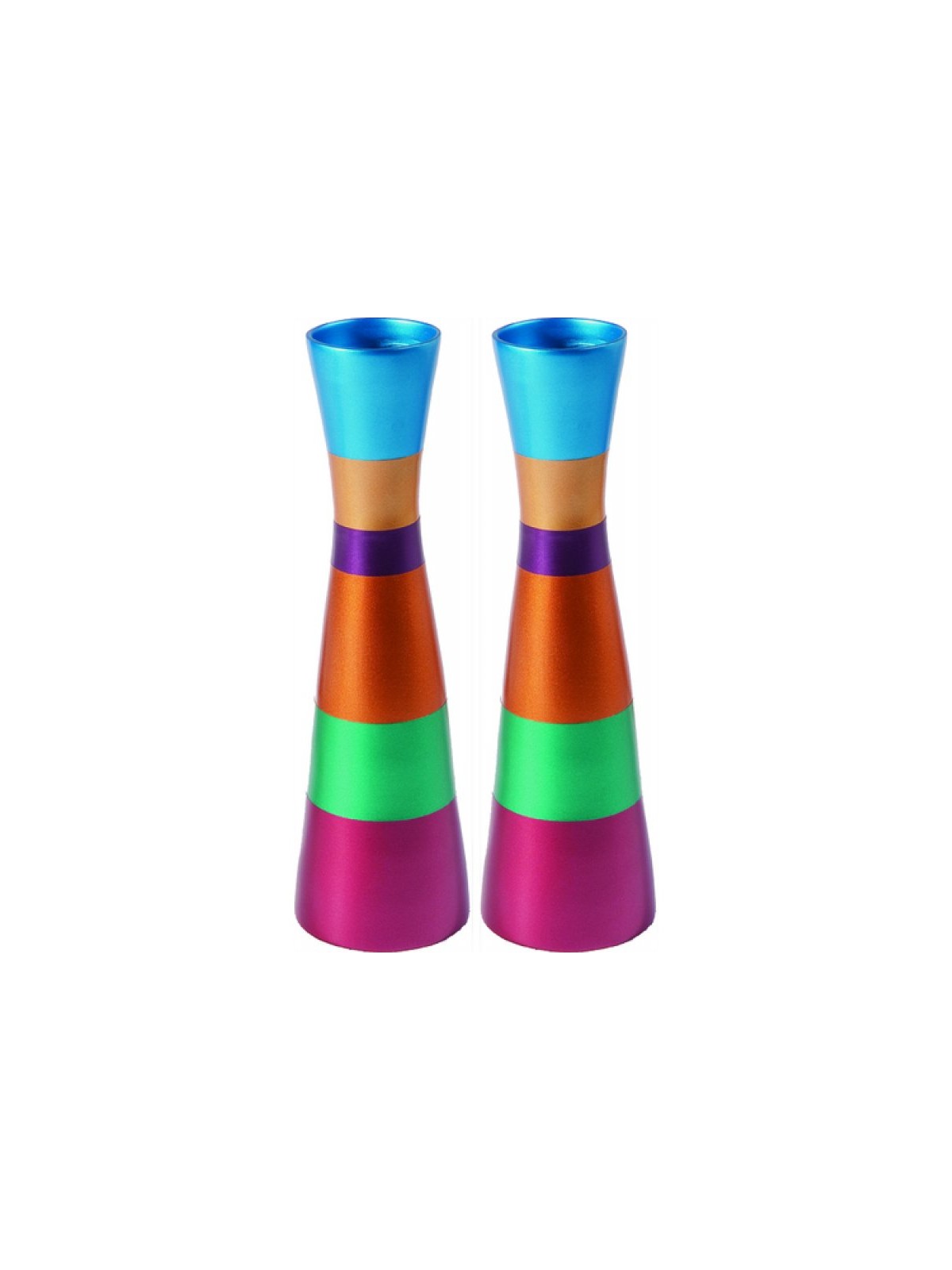 Yair Emanuel Anodized Aluminum Slender Shabbat Candl... | Candlesticks