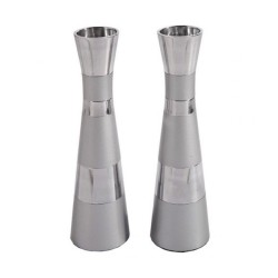 Yair Emanuel Anodized Aluminum Slender Shabbat Candl... | Candlesticks