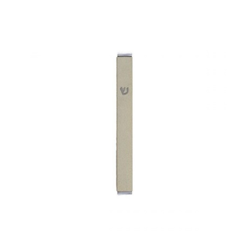 Yair Emanuel Matte Metal Mezuzah Case with Sh... | Mezuzahs by Emanuel