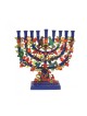 Yair Emanuel Laser Cut Menorah Hand painted B... | Hanukkah by Emanuel
