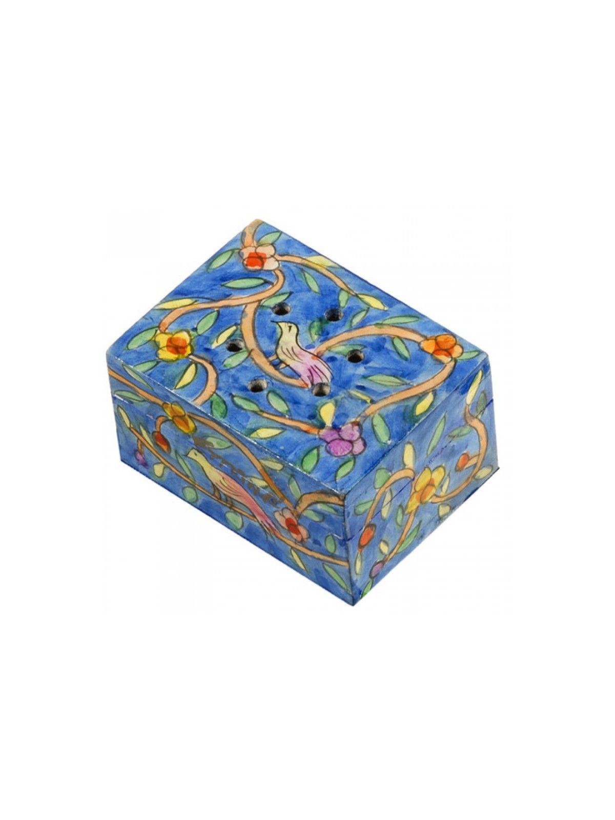 Yair Emanuel Hand Painted Wood Spice Box with Clove... | Havdalah Sets