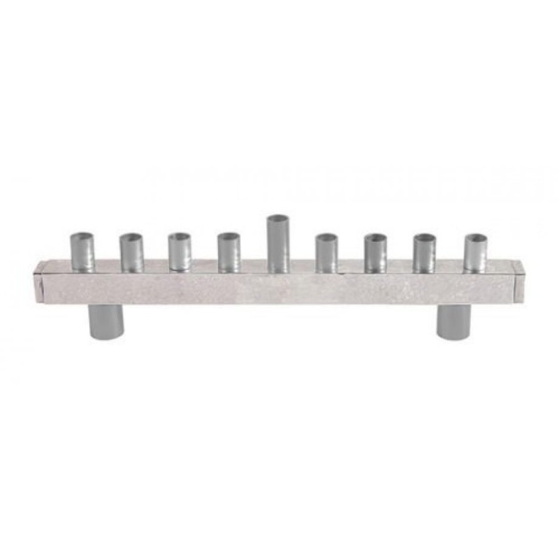 Yair Emanuel Hammered Aluminum Hanukkah Menorah ... | Hanukkah Menorah