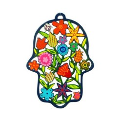 Yair Emanuel Large Laser Cut Hand painted Color... | Hamsas by Emanuel