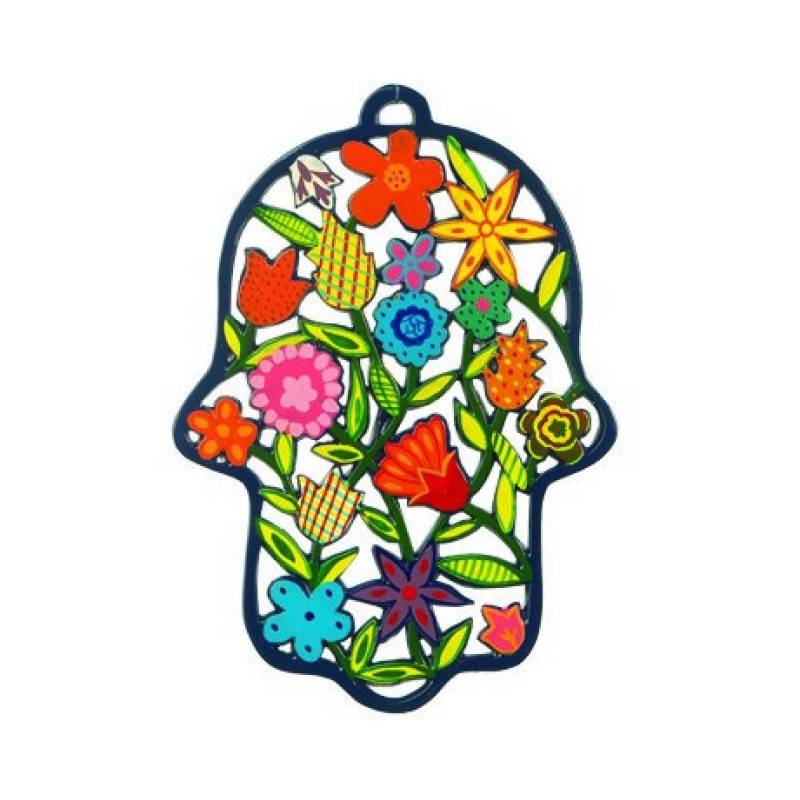 Yair Emanuel Large Laser Cut Hand painted Color... | Hamsas by Emanuel