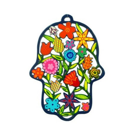 Yair Emanuel Large Laser Cut Hand painted Color... | Hamsas by Emanuel