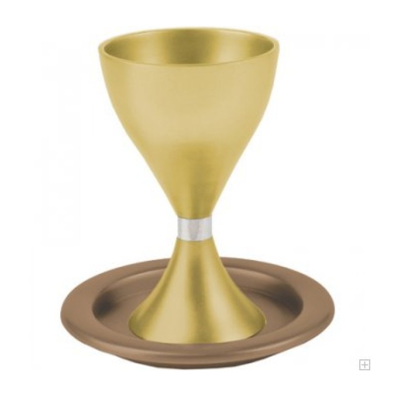 Yair Emanuel Contemporary Style Aluminum Kiddush Cup... | Kiddush Cups