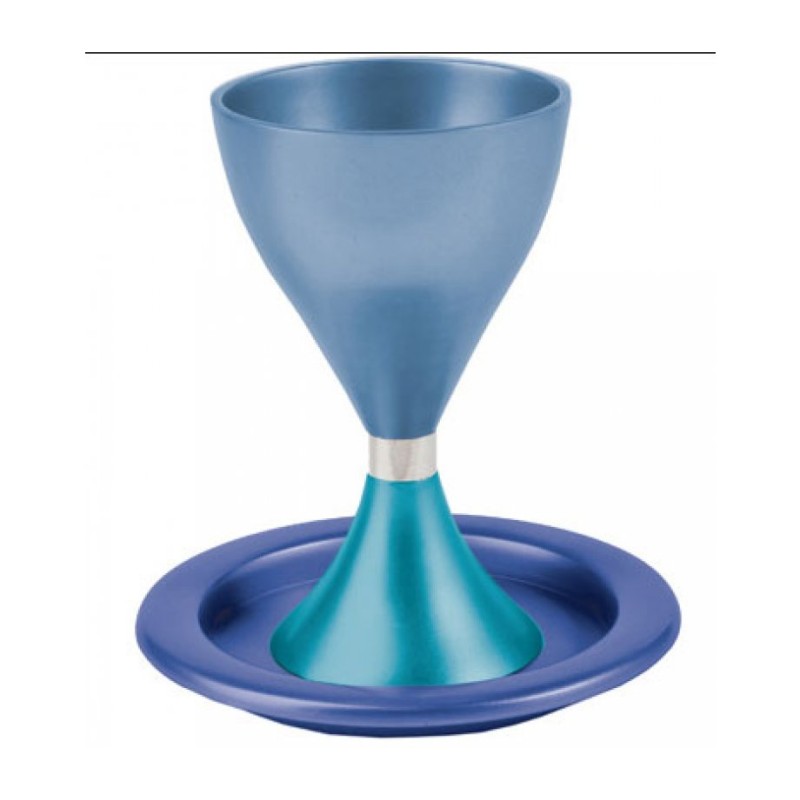 Yair Emanuel Contemporary Style Aluminum Kiddush Cup... | Kiddush Cups