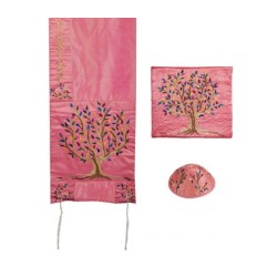 Ensemble de talit en polysoie Yair Emanuel brodé... | Cadeau juif d'Israël