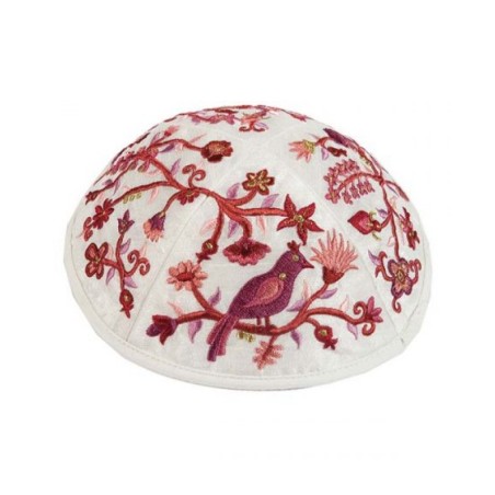 Yair Emanuel Kippah Embroidered Birds an... | Kippot & Hats by Emanuel