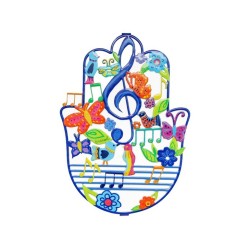 Yair Emanuel Hand Painted Large Hamsa Wall Deco... | Hamsas by Emanuel