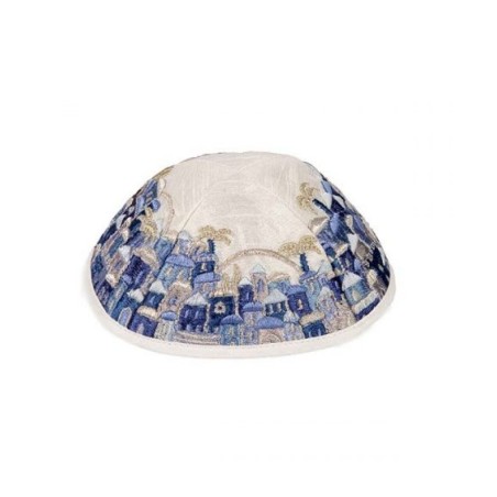 Yair Emanuel Kippah Embroidered Jerusale... | Kippot & Hats by Emanuel