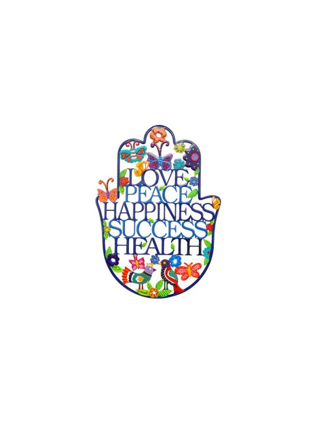 Yair Emanuel Hand Painted Colorful Medium Wall ... | Hamsas by Emanuel