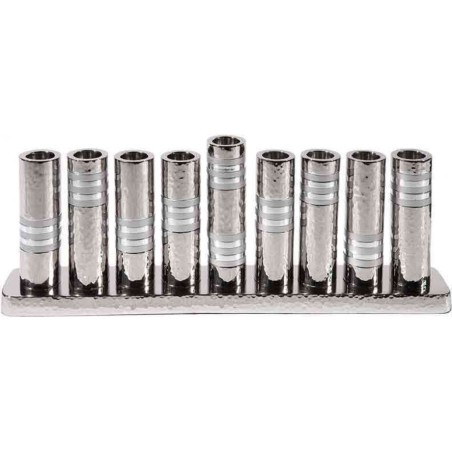 Yair Emanuel Hammered Nickel Hanukkah Menorah De... | Hanukkah Menorah