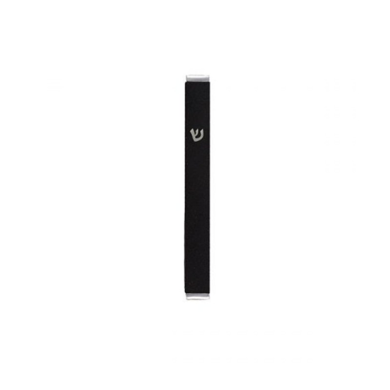 Yair Emanuel Matte Metal Mezuzah Case with Sh... | Mezuzahs by Emanuel