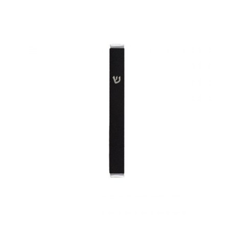 Yair Emanuel Matte Metal Mezuzah Case with Sh... | Mezuzahs by Emanuel
