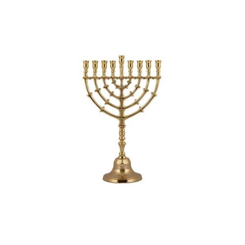 Yair Emanuel Bronze Color Classic Chanukah Menor... | Hanukkah Menorah