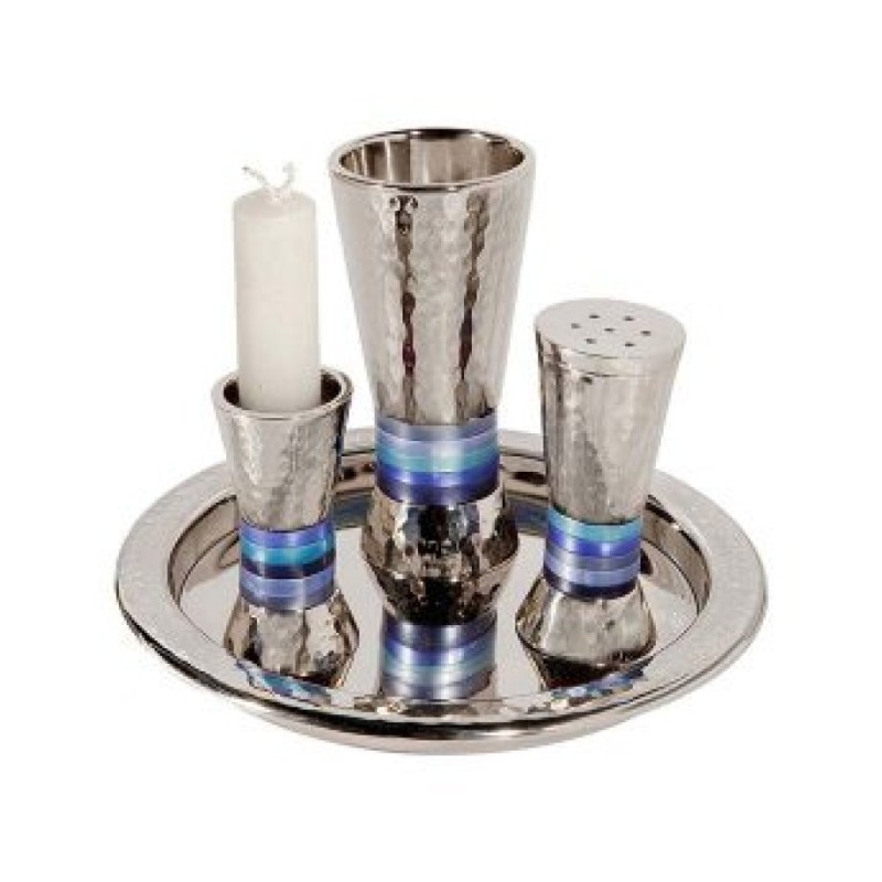 Yair Emanuel Hammered Aluminum Cone Shaped Havdalah... | Havdalah Sets
