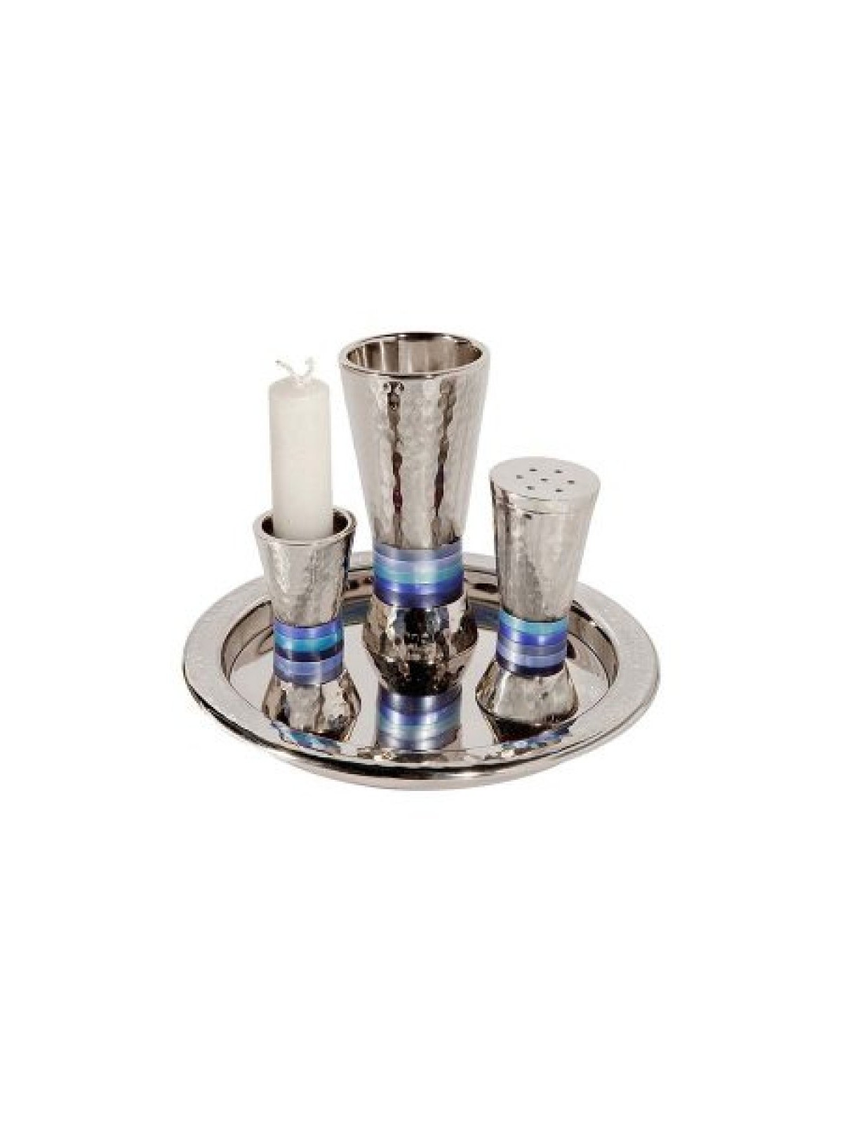 Yair Emanuel Hammered Aluminum Cone Shaped Havdalah... | Havdalah Sets