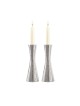 Yair Emanuel Cone Shape Candlestick in Hammered Silv... | Candlesticks