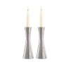 Yair Emanuel Cone Shape Candlestick in Hammered Silv... | Candlesticks